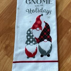 Gnome for the holidays kitchen towel